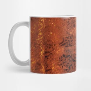 Cat Calligraphy Brown Background Mug